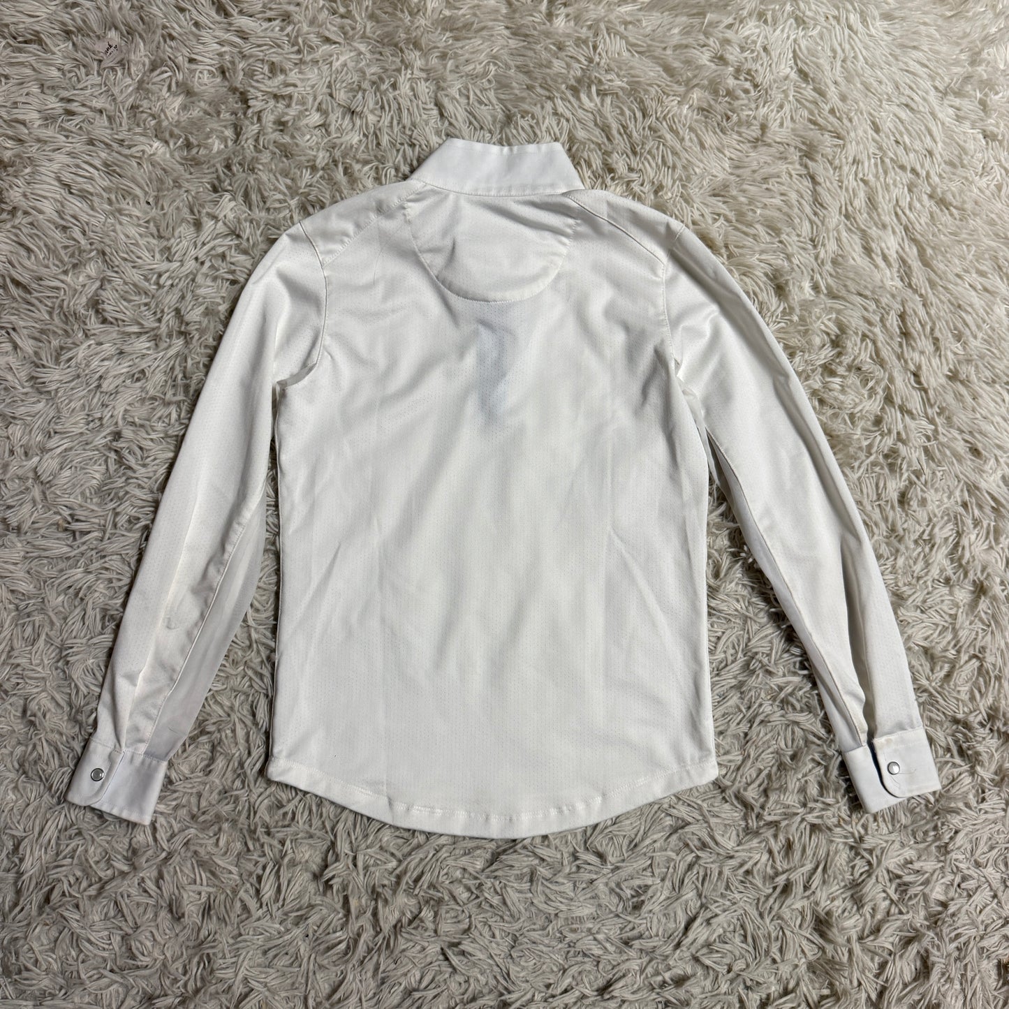 Child’s Medium White Essex Classics Long Sleeve Horseback Riding Show Shirt