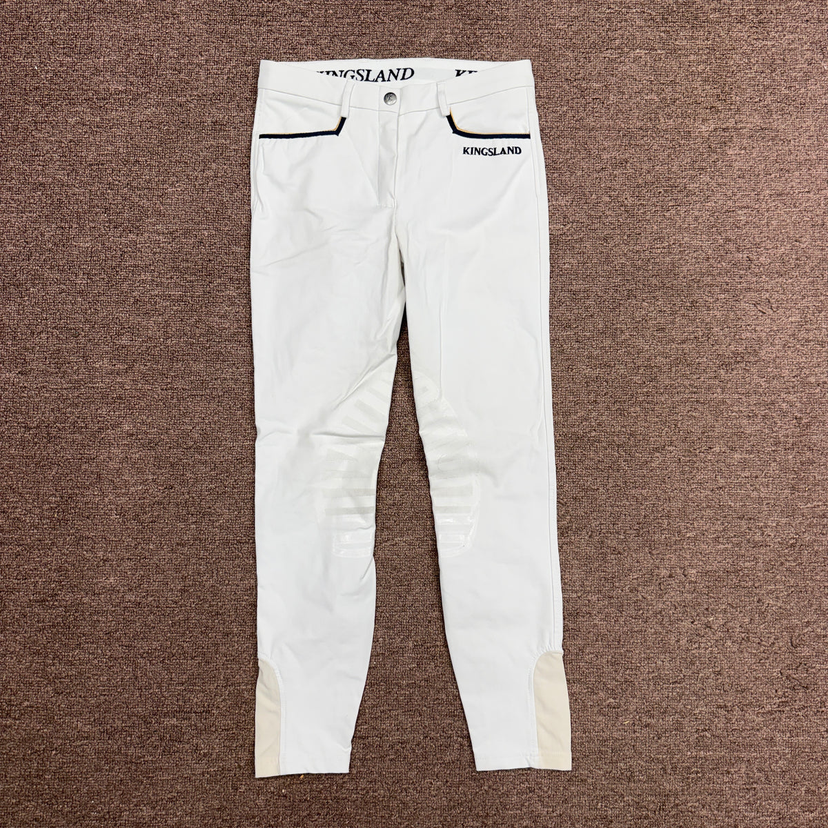 Women’s Size 22R (EU34) White Kingsland Knee Patch Horseback Riding Breeches