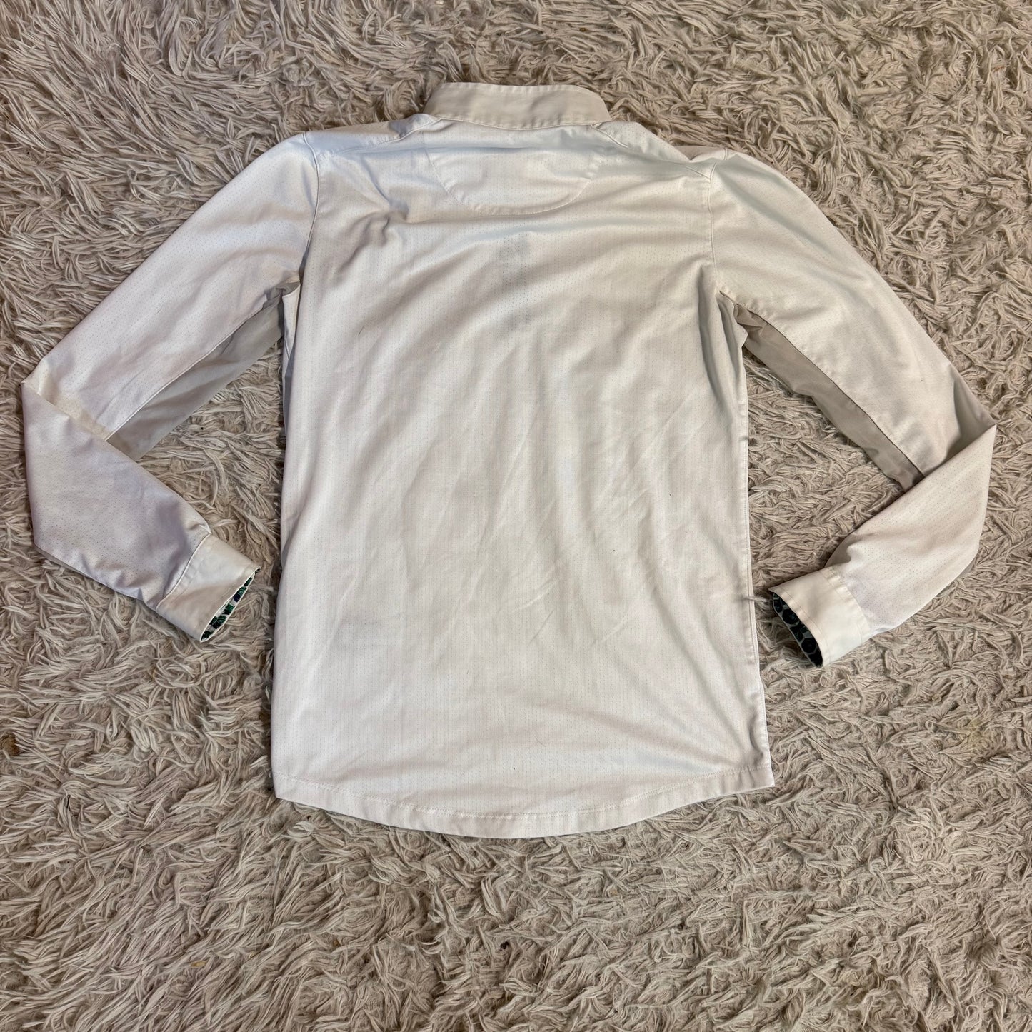 Girl’s XL White Essex Classics Long Sleeve Horseback Riding Show Shirt