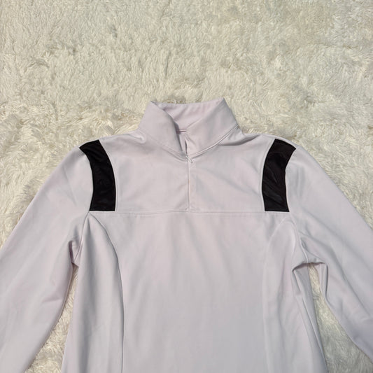 Women’s Small White Equisite Long Sleeve Horseback Riding Show Shirt