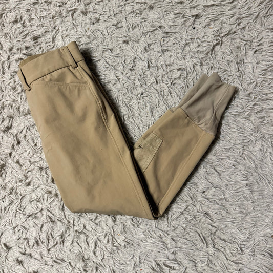 Women’s Size 24 Tan Smartpak Winter Knee Patch Horseback Riding Breeches