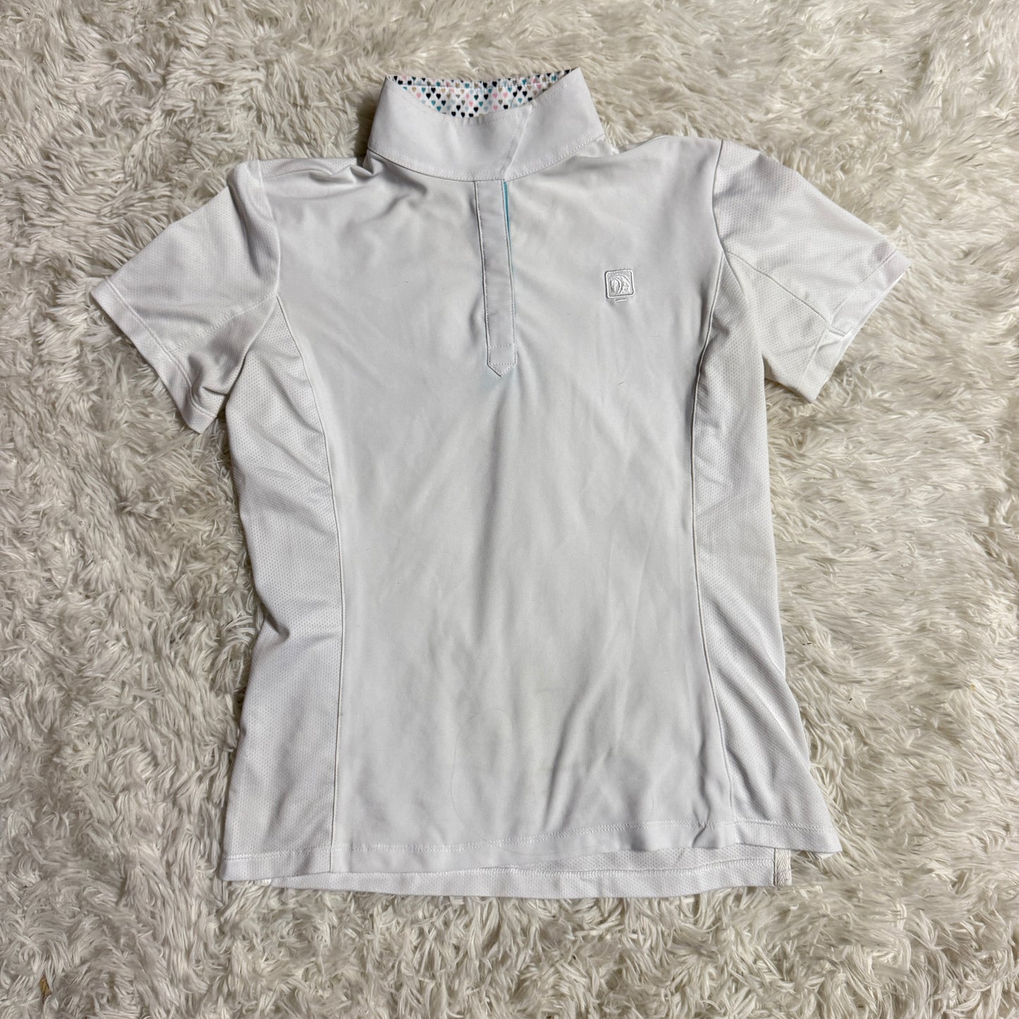 Child’s L White Romfh Short Sleeve Horseback Riding Show Shirt