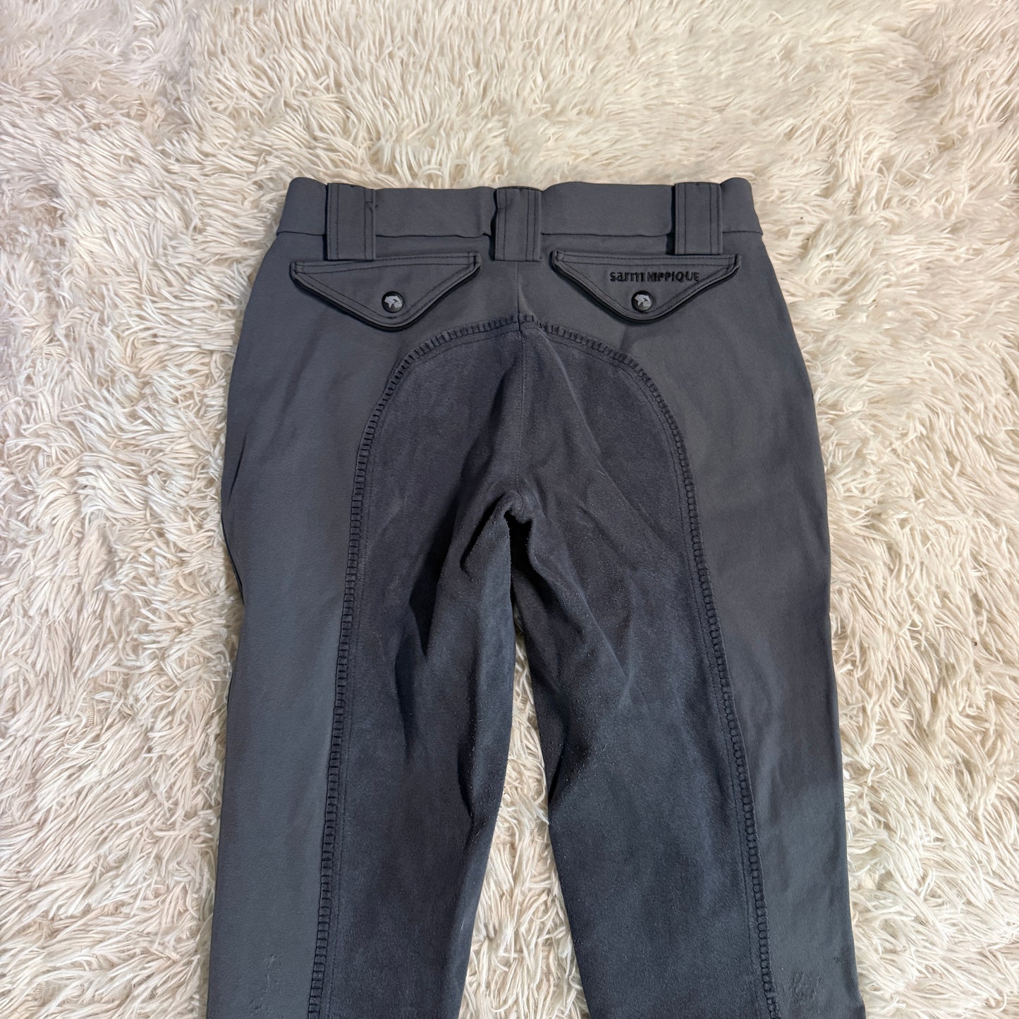 Women’s Size 22R Grey Sarm Hippique Full Seat Horseback Riding Breeches