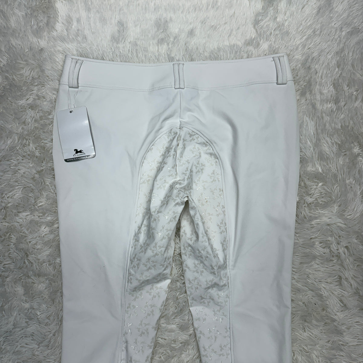 New Women’s Size 36R White RJ Classics Aria Full Seat Horseback Riding Breeches