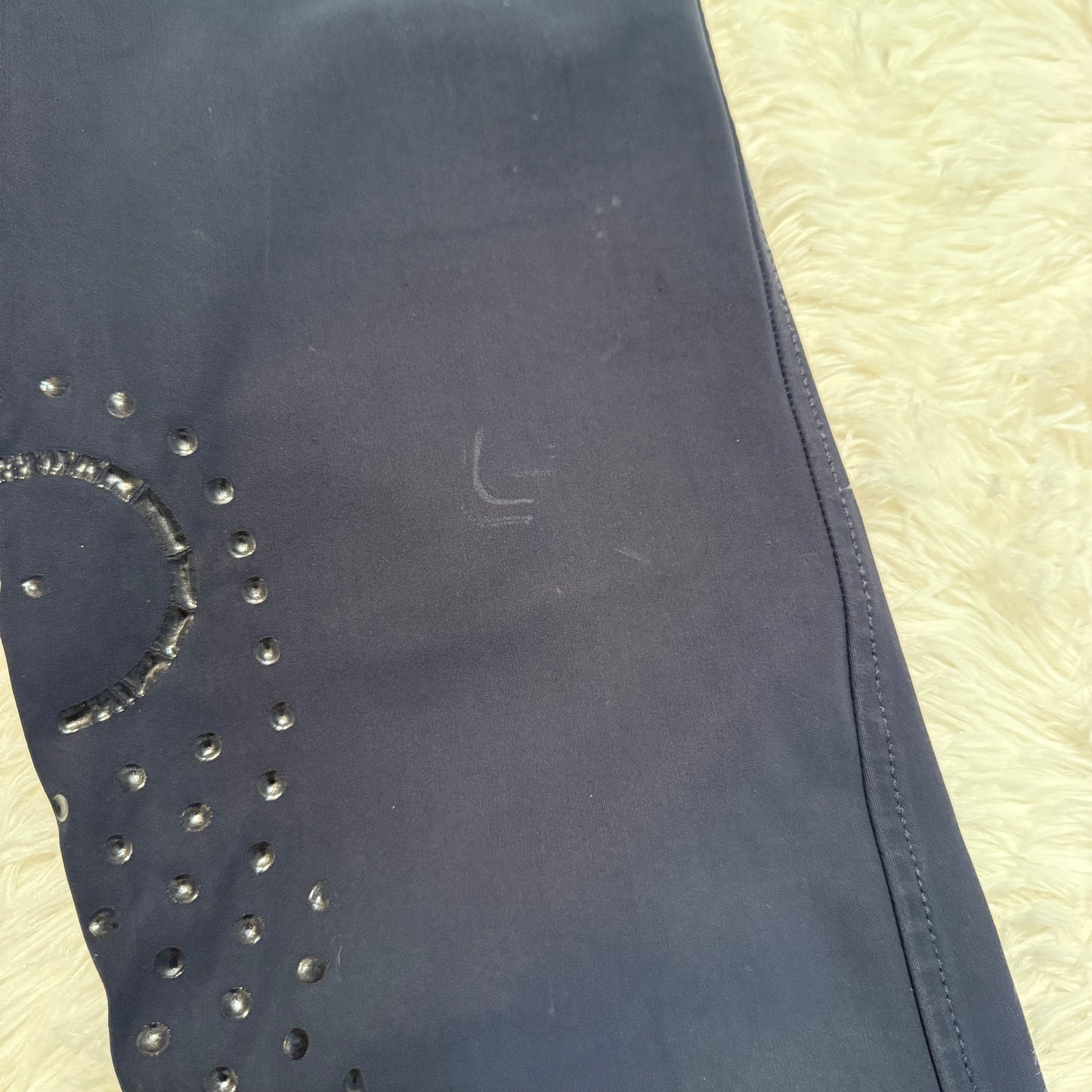 Women’s Size IT40 Navy Ego 7 Knee Patch Horseback Riding Breeches