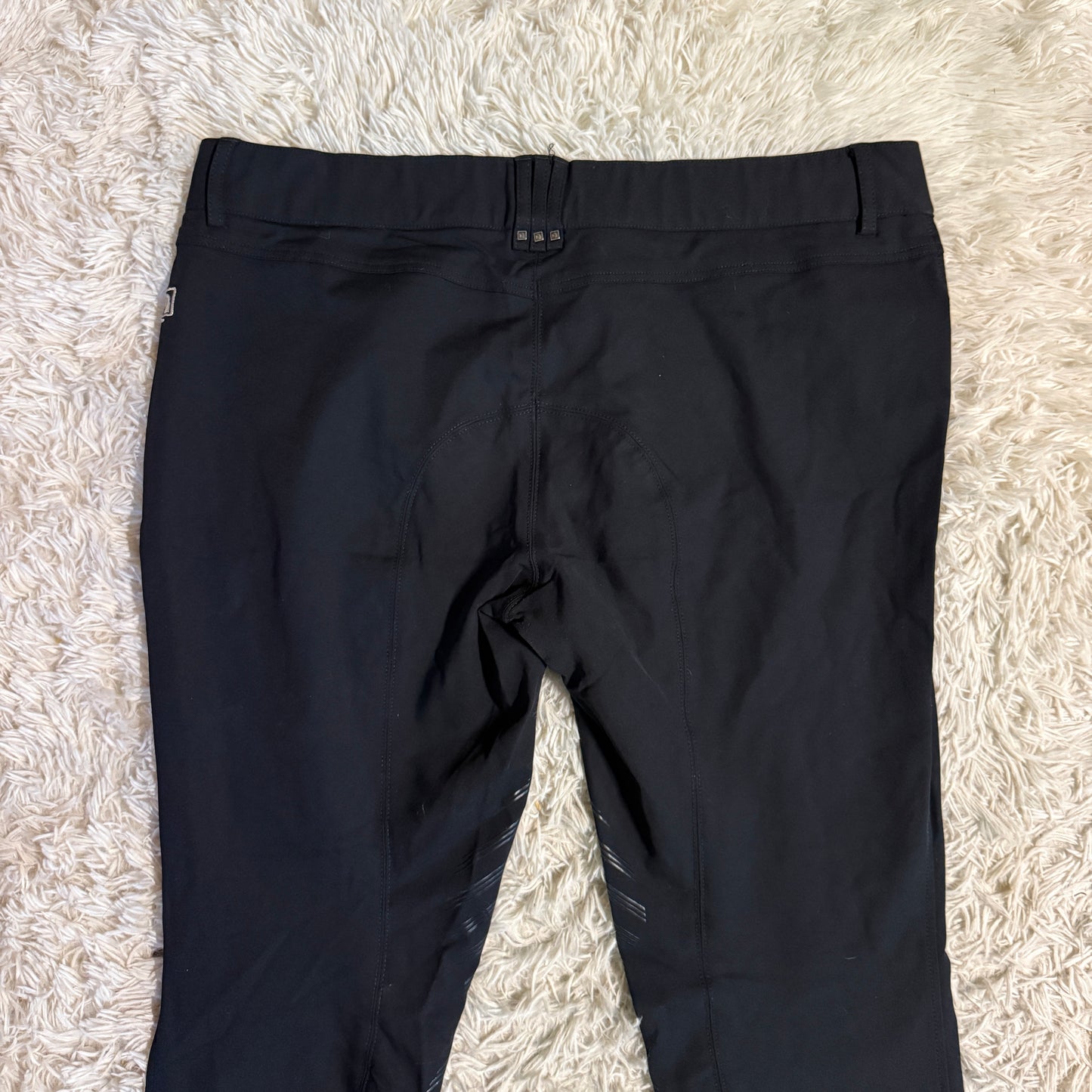 Women’s Size 40R Black Romfh Knee Patch Horseback Riding Breeches