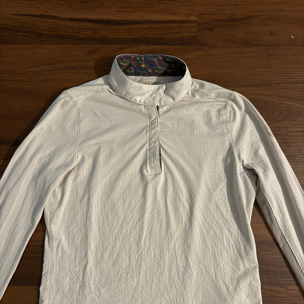 Child’s XL White Dover Long Sleeve Horseback Riding Show Shirt