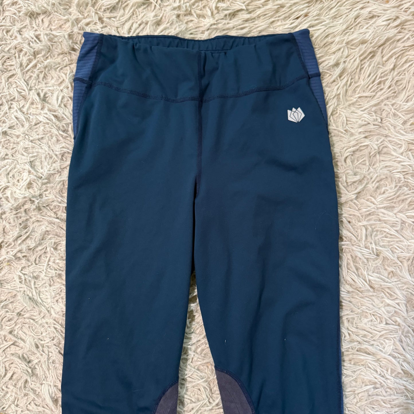 Women’s Medium Blue FitsT4 Sports Knee Patch Horseback Riding Tights