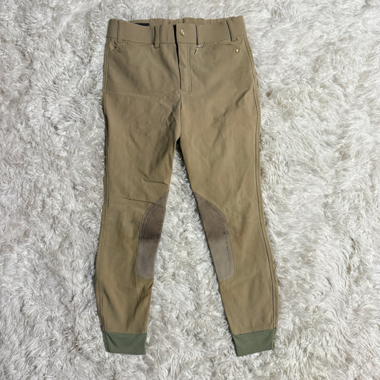 Child’s Size 14R Tan Ariat Knee Patch Horseback Riding Breeches