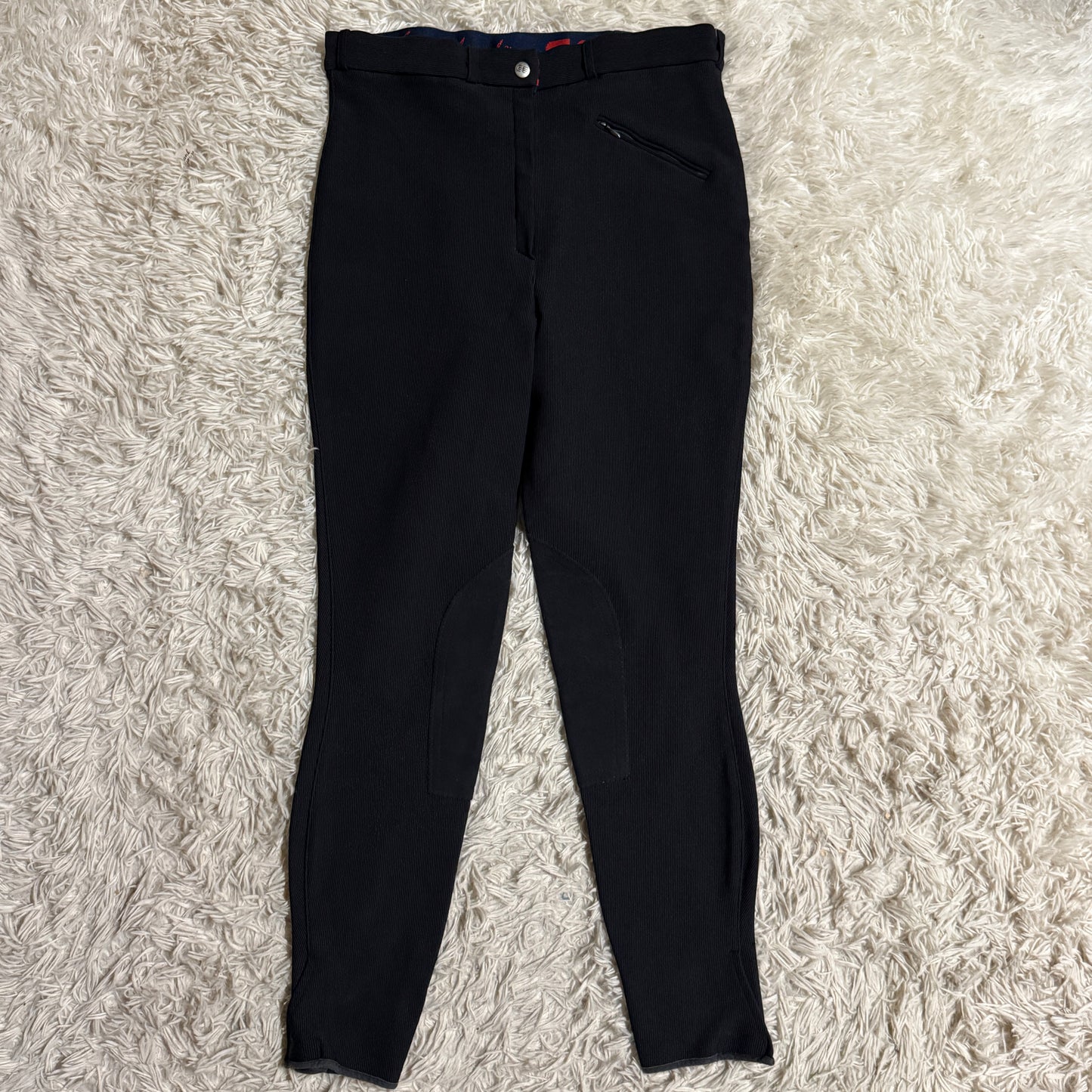 Women’s Size 32L Black Schumacher Knee Patch Horseback Riding Breeches