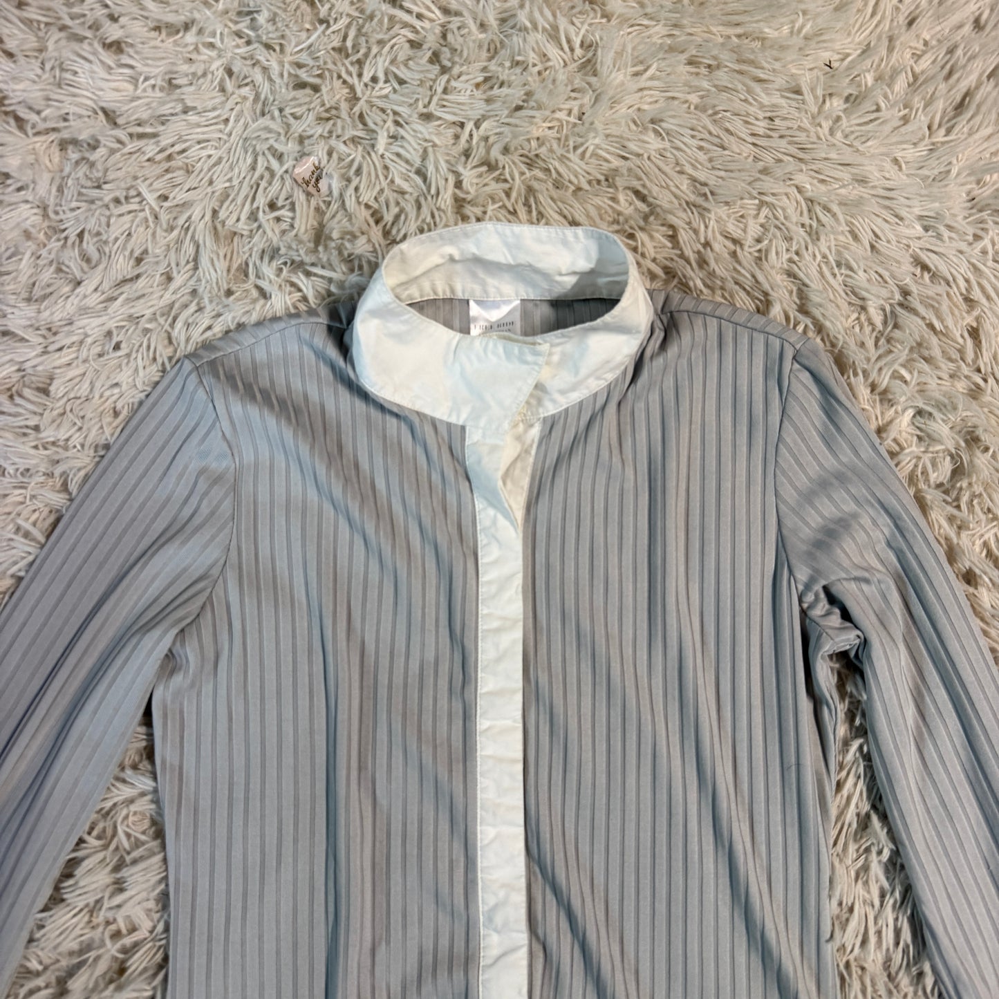Women’s Medium Grey Free Ride Long Sleeeve Horseback Riding Show Shirt Bodysuit