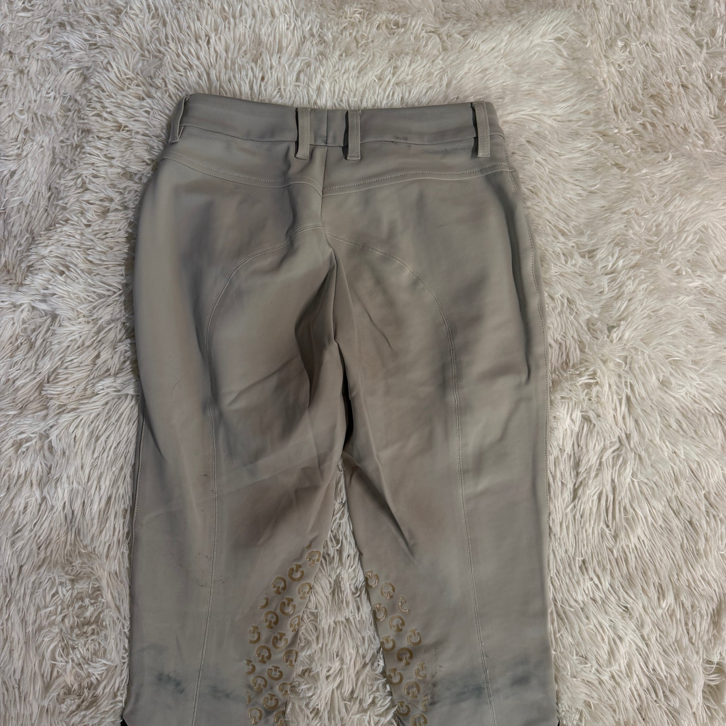 Women’s Size IT38 Tan Cavalleria Toscana Knee Patch Horseback Riding Breeches