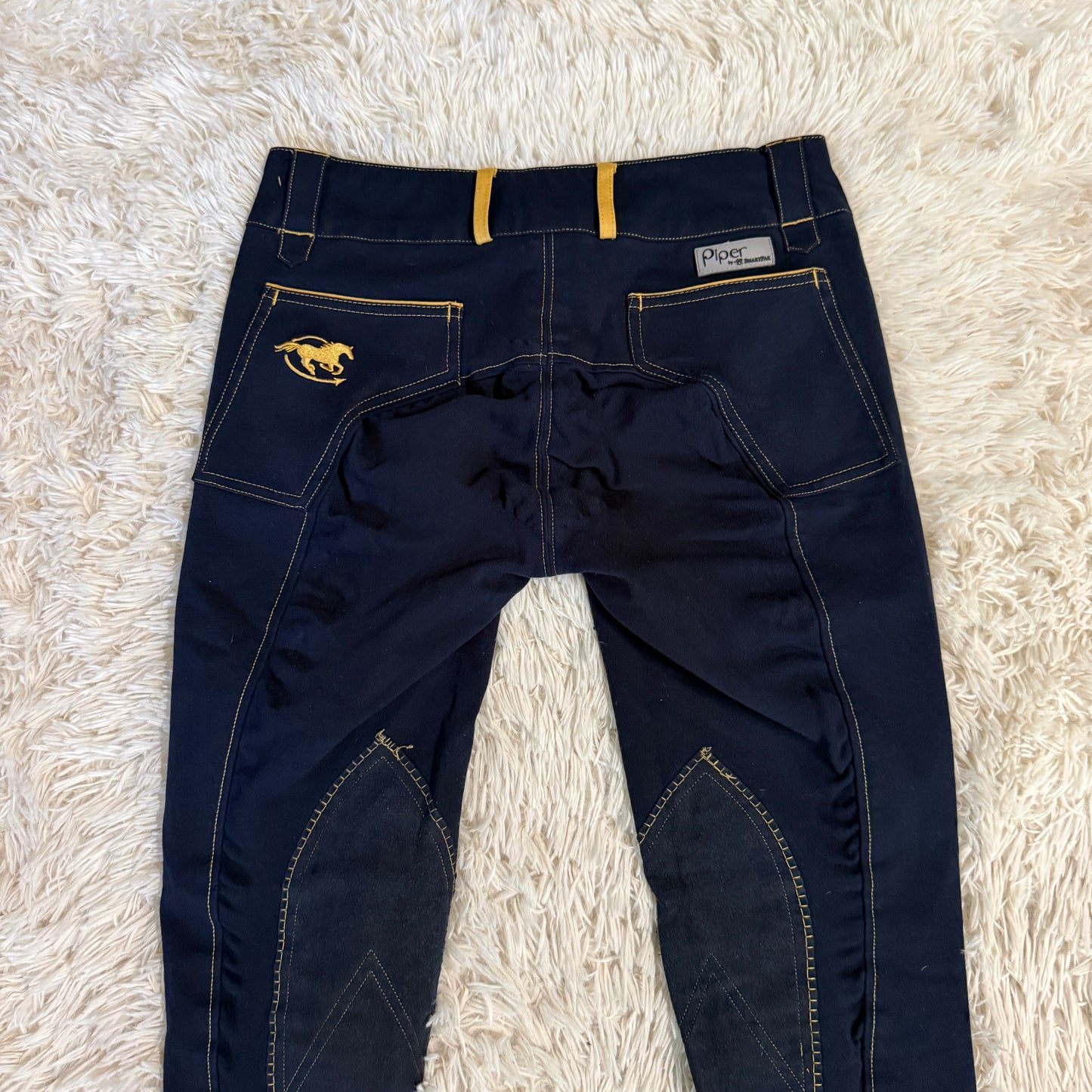 Women’s Size 28R Navy Smartpak Piper Knee Patch Horseback Riding Breeches
