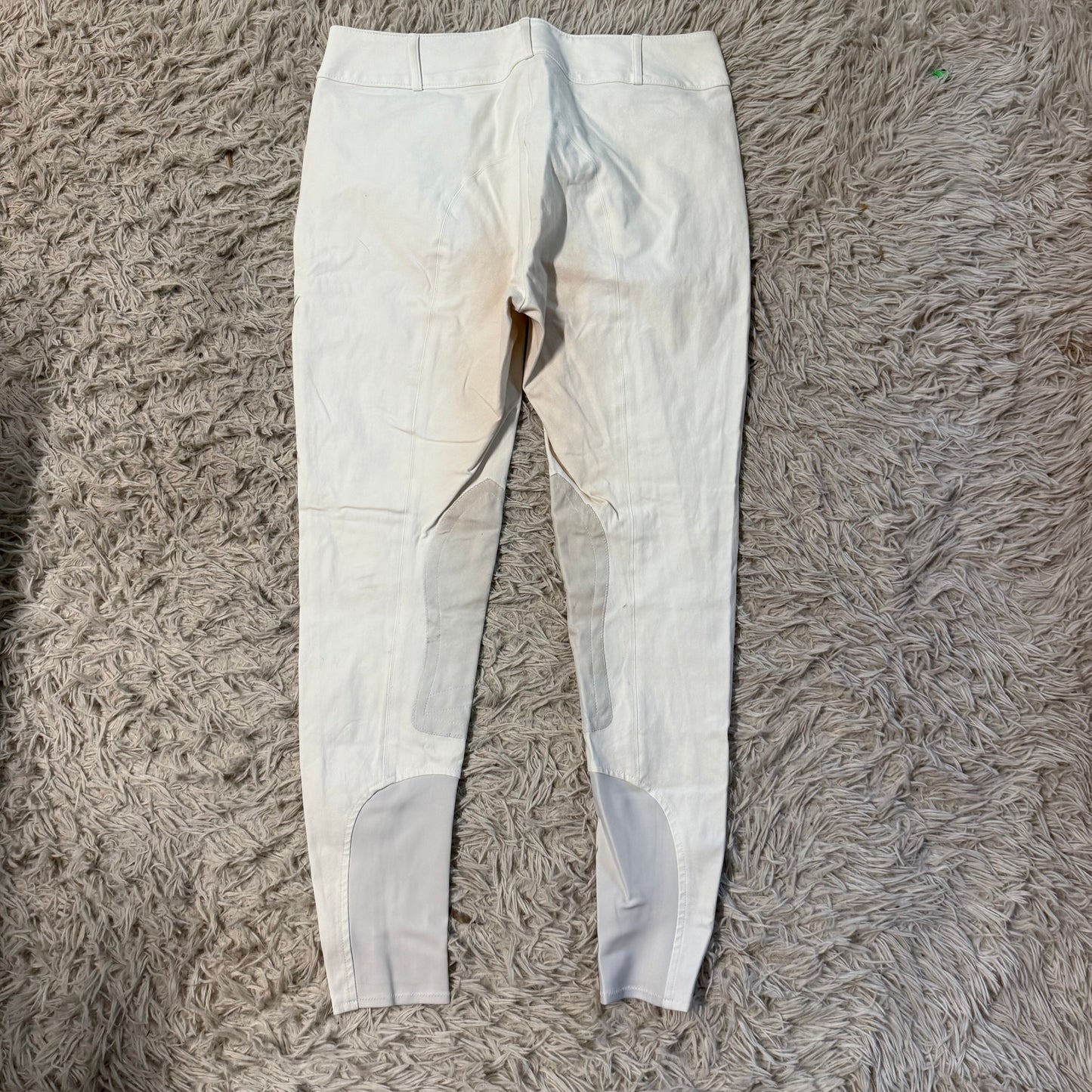 Women’s Size 34L White Tailored Sportsman Knee Patch Horseback Riding Breeches