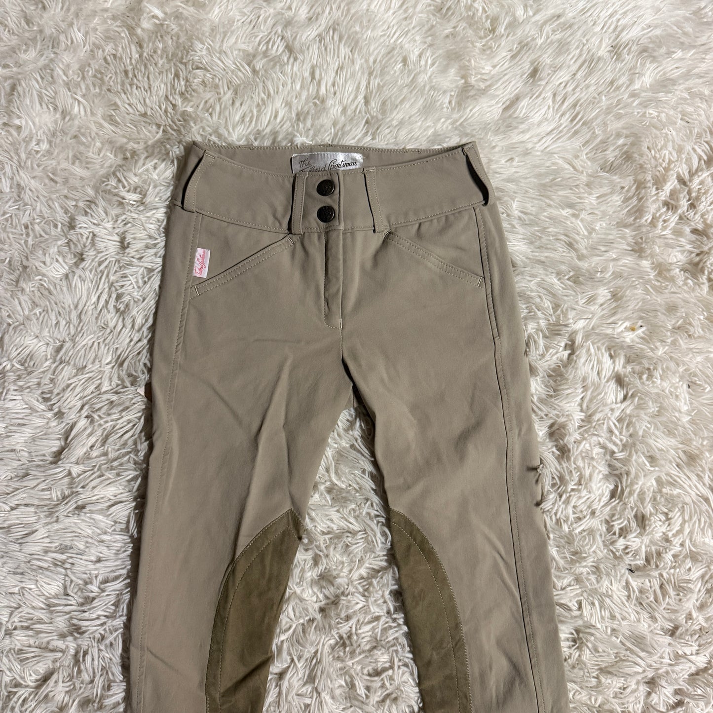 Child’s Size 8L Tan Tailored Sportsman Knee Patch Horseback Riding Jodphurs