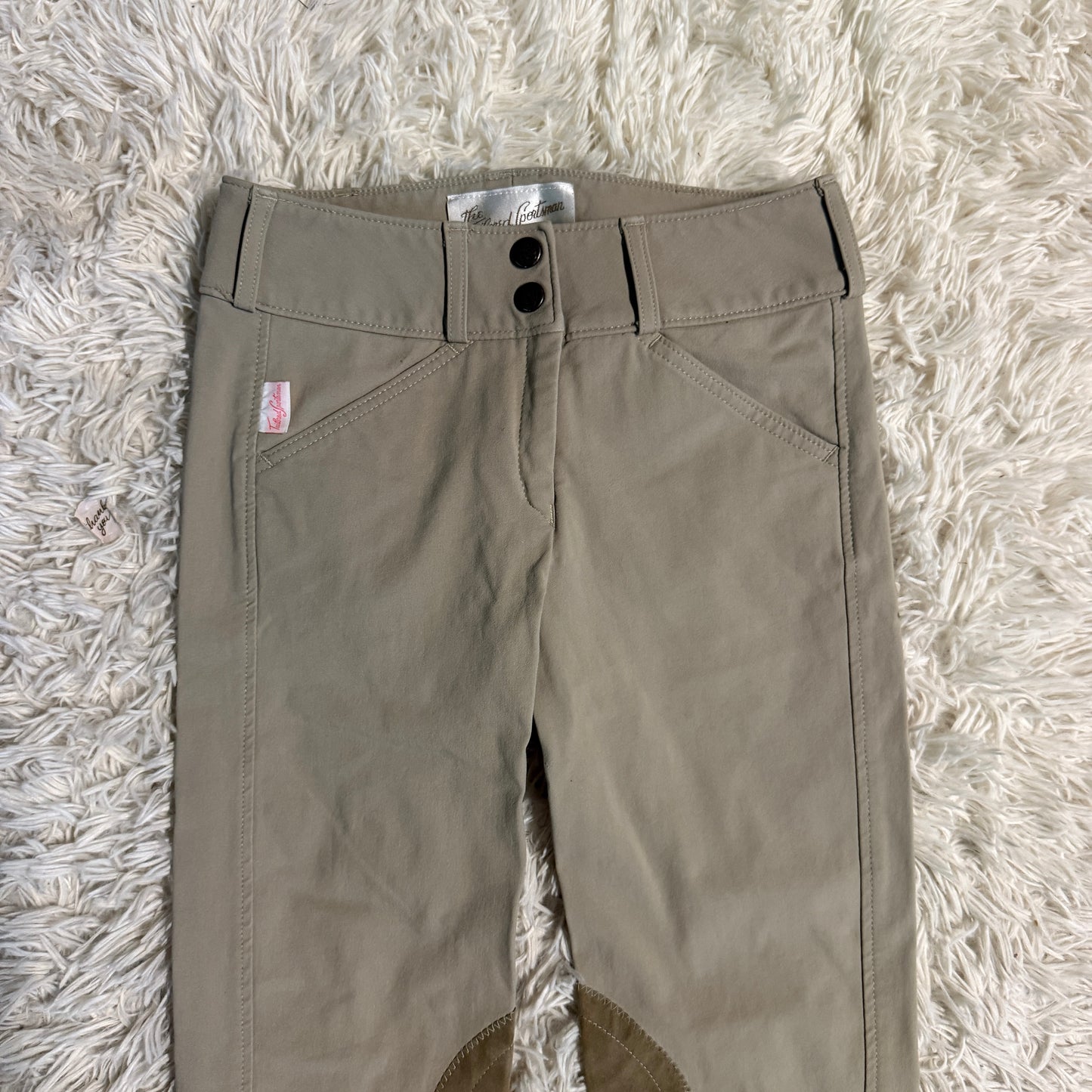 Child’s Size 12R Tan Tailored Sportsman Knee Patch Horseback Riding Breeches