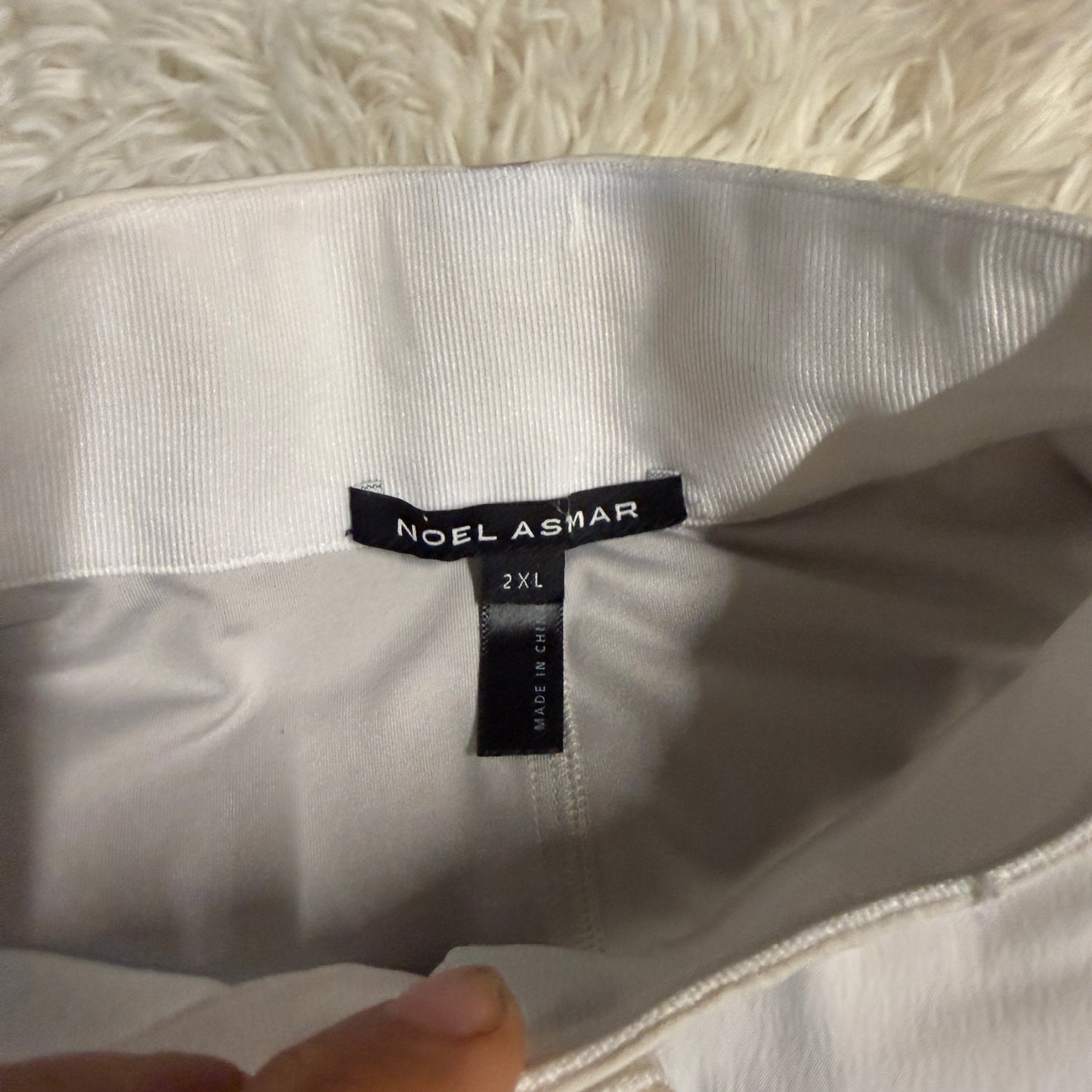 Women’s Size 2XL White/Grey Noel Asmar Long Sleeve Horseback Riding Show Shirt