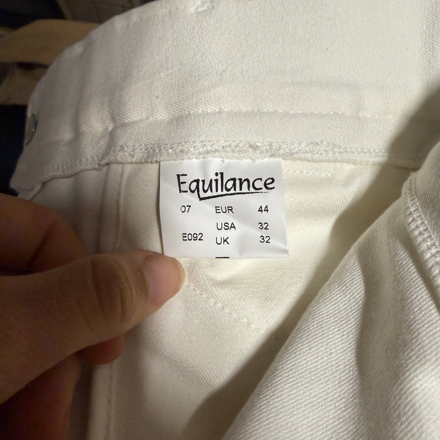 New Women’s Size 32R White Equilance Full Seat Horseback Riding Breeches