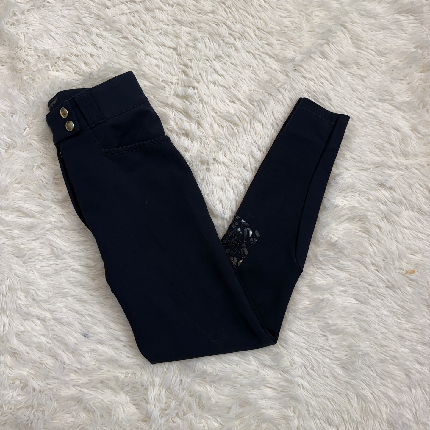 Women’s Size EU32 Navy Dada Sport Knee Patch Horseback Riding Breeches