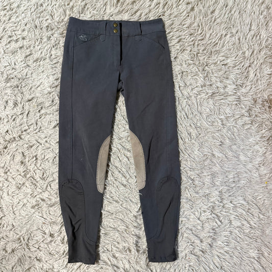 Women’s Size 24R Grey Smartpak Piper Knee Patch Horseback Riding Breeches
