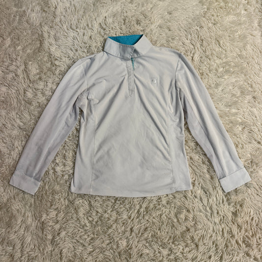 Child’s XL White Romfh Long Sleeve Horseback Riding Show Shirt