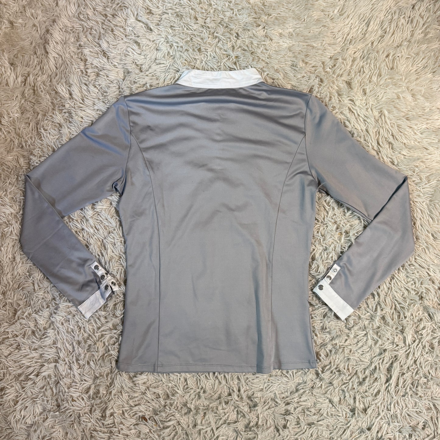 Women’s Large Grey Harcour Long Sleeve Horseback Riding Show Shirt