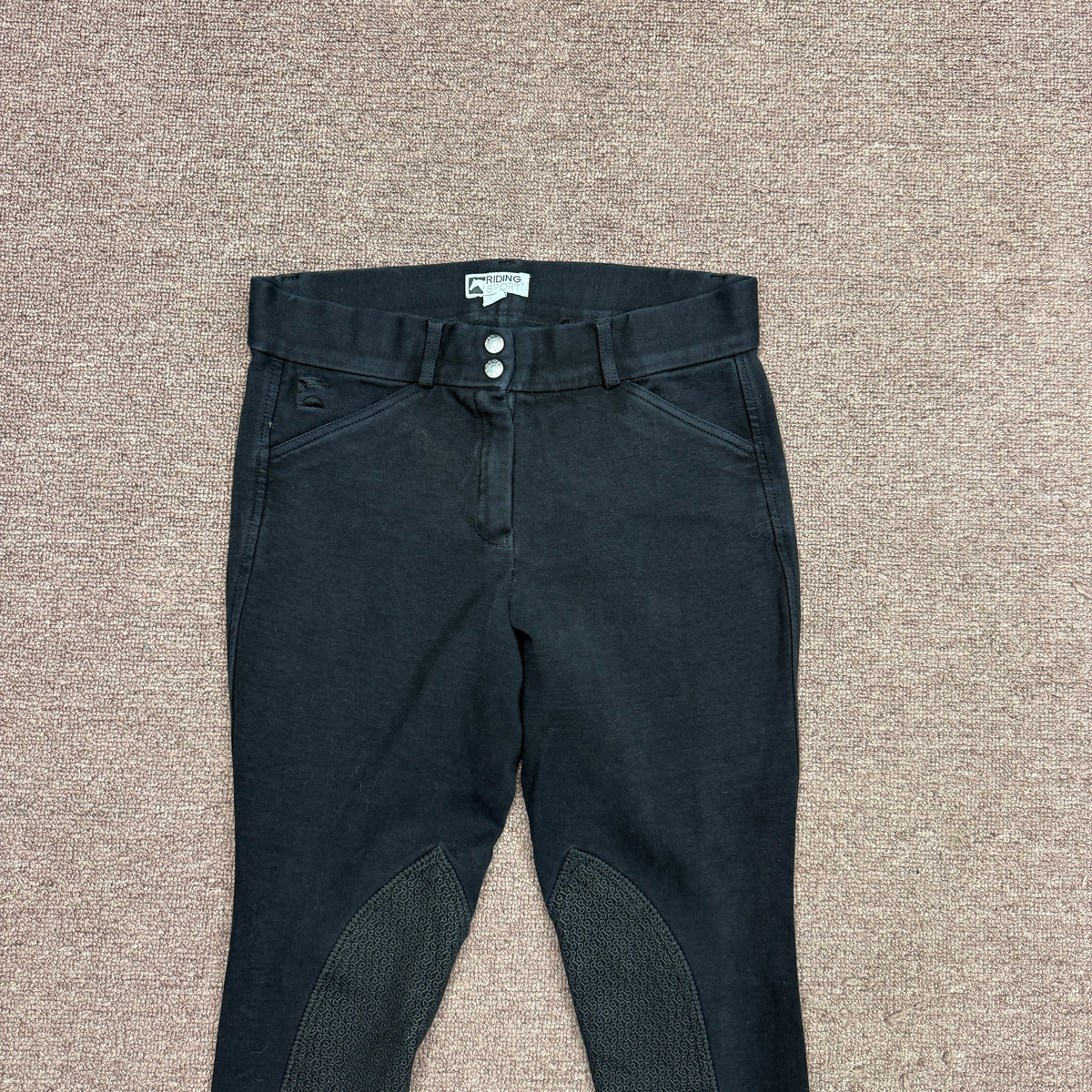 Women’s Size 30R Black Riding Sport Knee Patch Horseback Riding Breeches