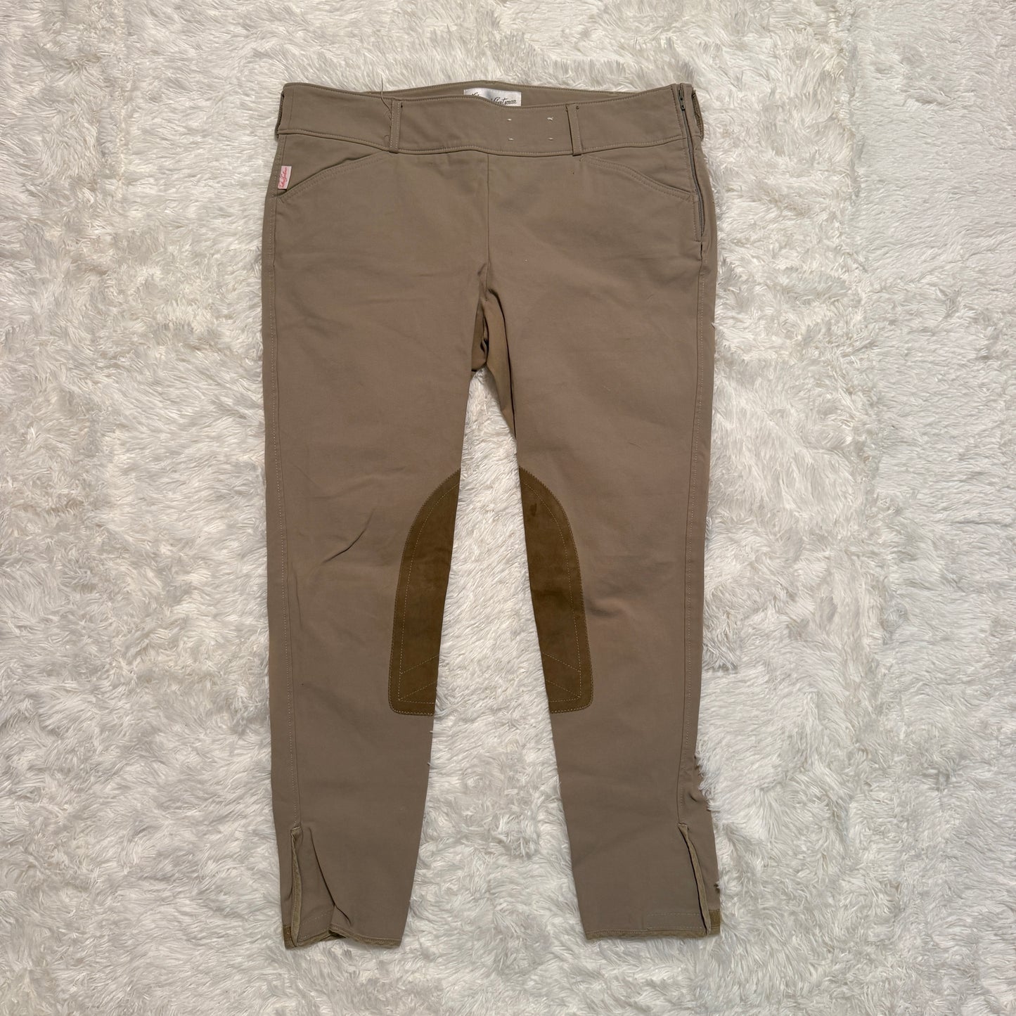 Women’s Size 34R Tan Tailored Sportsman Knee Patch Horseback Riding Breeches