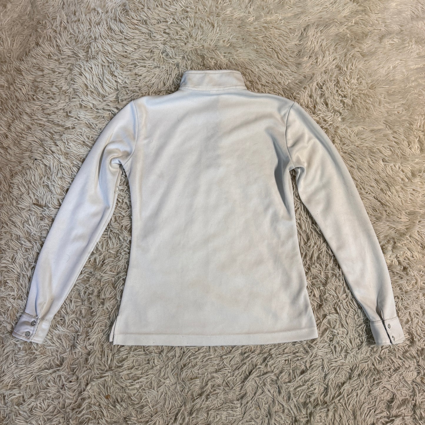 Women’s Small White Equine Couture Long Sleeve Horseback Riding Show Shirt