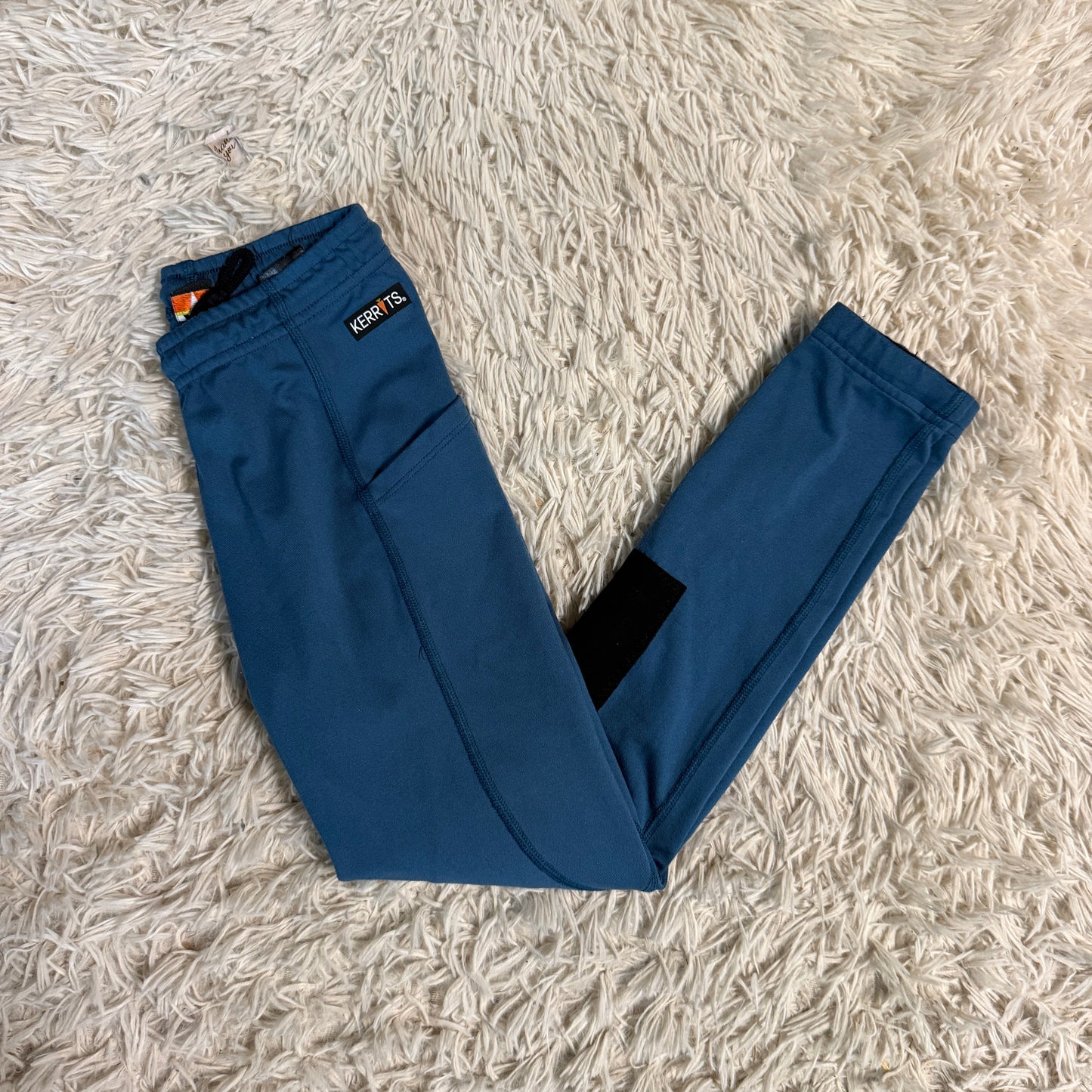 Child’s Medium Blue Kerrits Knee Patch Horseback Riding Tights