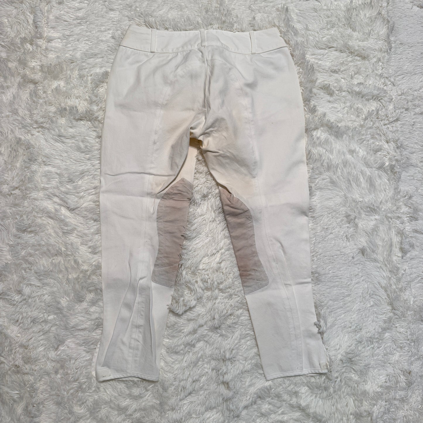 Women’s Size 28R White Tailored Sportsman Knee Patch Horseback Riding Breeches