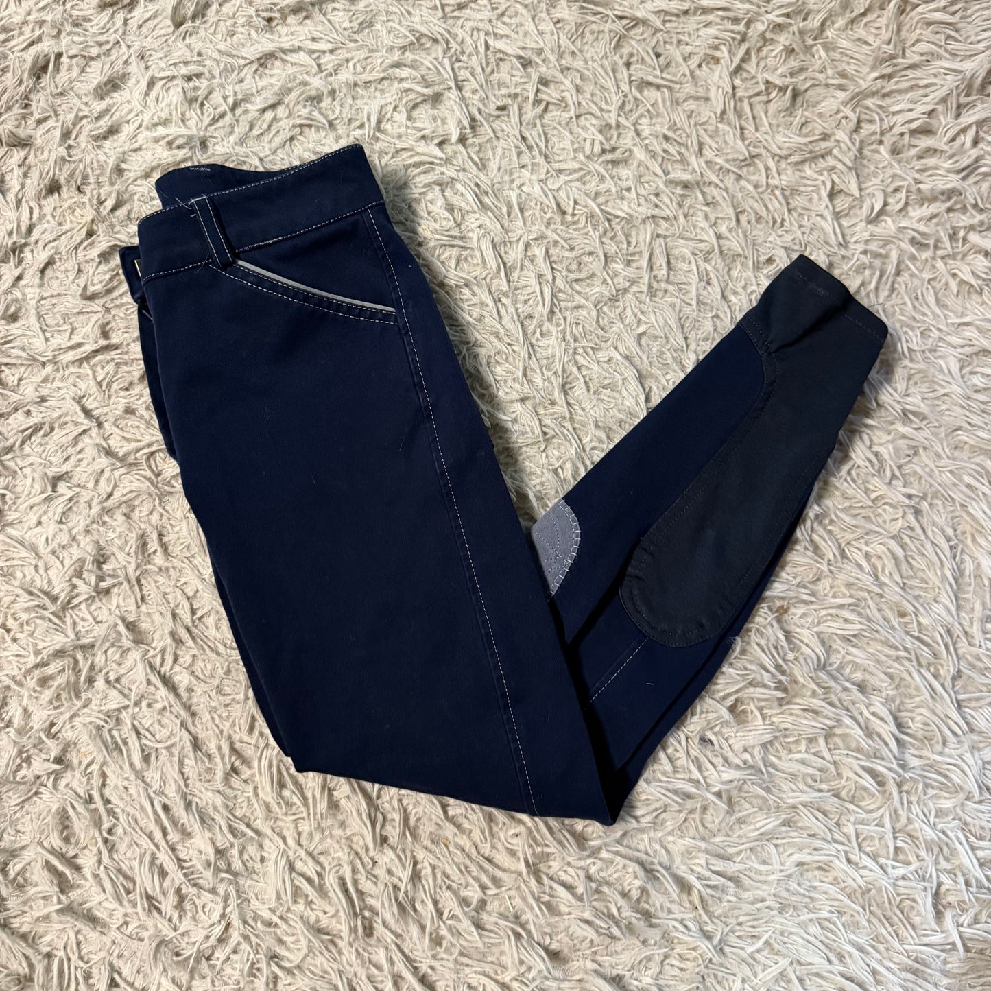 Women’s Size 24R Navy Smartpak Piper Knee Patch Horseback Riding Breeches