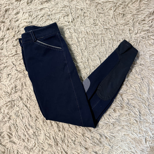 Women’s Size 24R Navy Smartpak Piper Knee Patch Horseback Riding Breeches