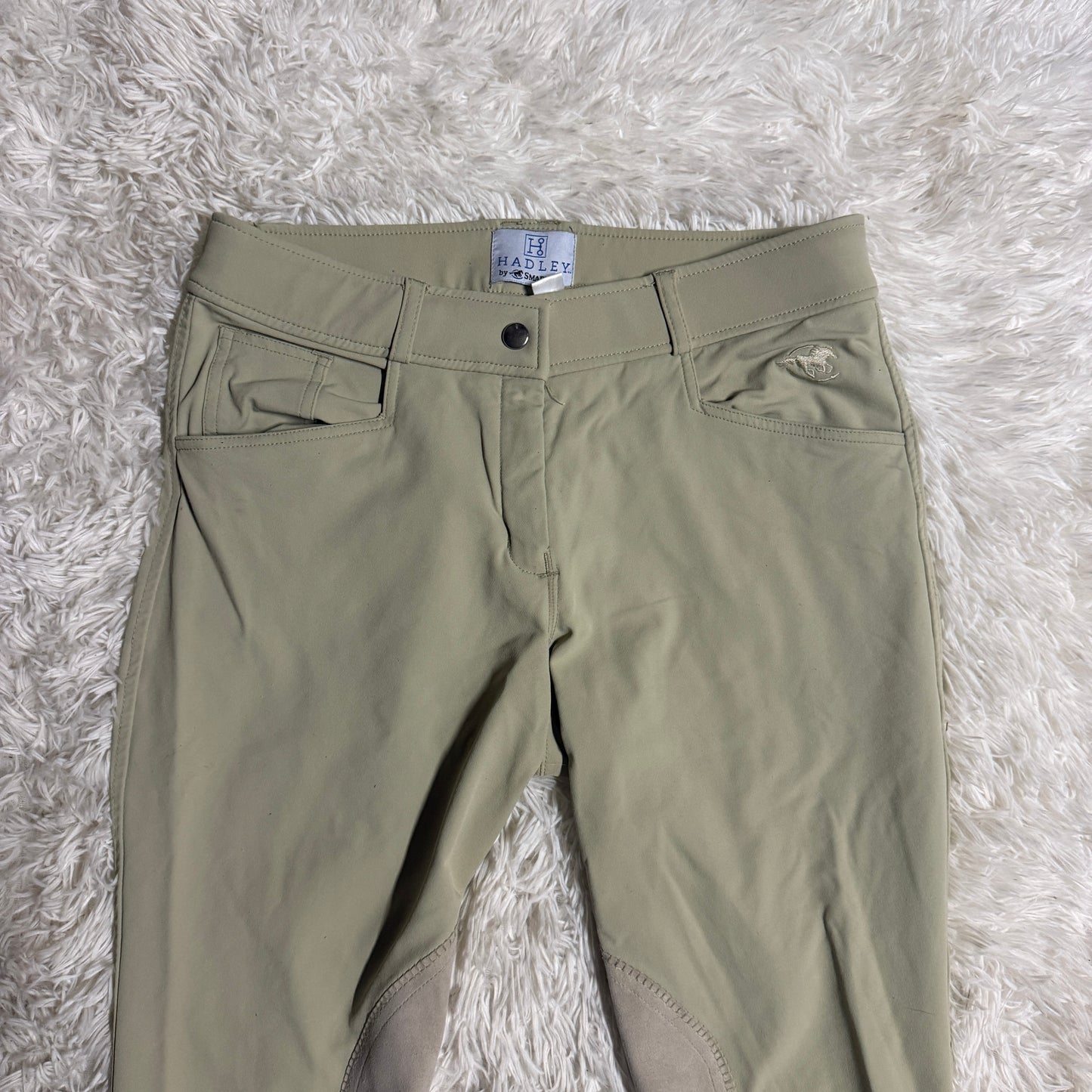 Women’s Size 30R Tan Smartpak Hadley Knee Patch Horseback Riding Breeches