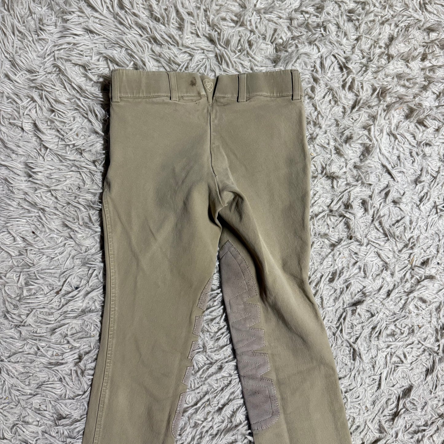 Girl’s Size 8 Tan Ariat Knee Patch Horseback Riding Jodphurs