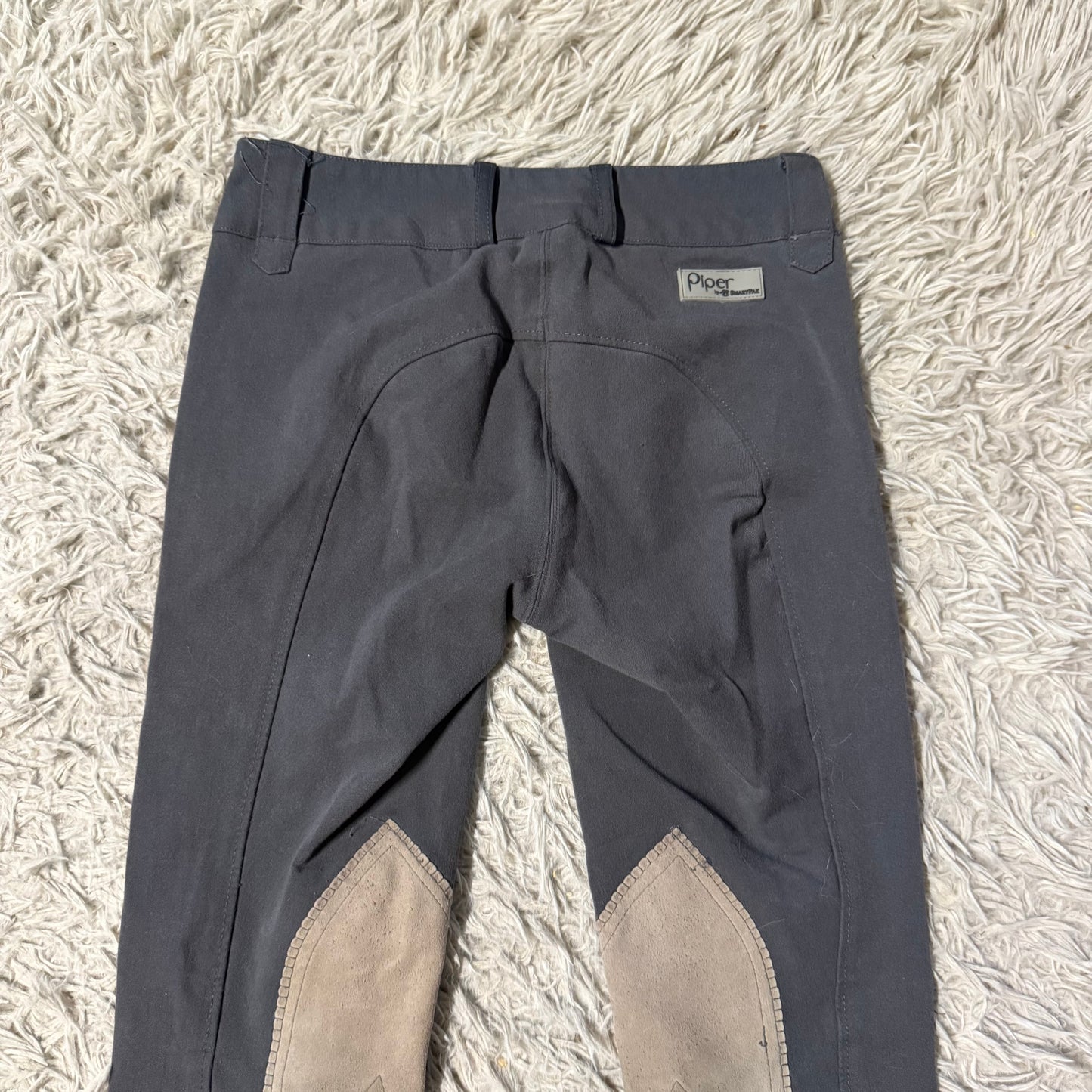 Women’s Size 24R Grey Smartpak Piper Knee Patch Horseback Riding Breeches