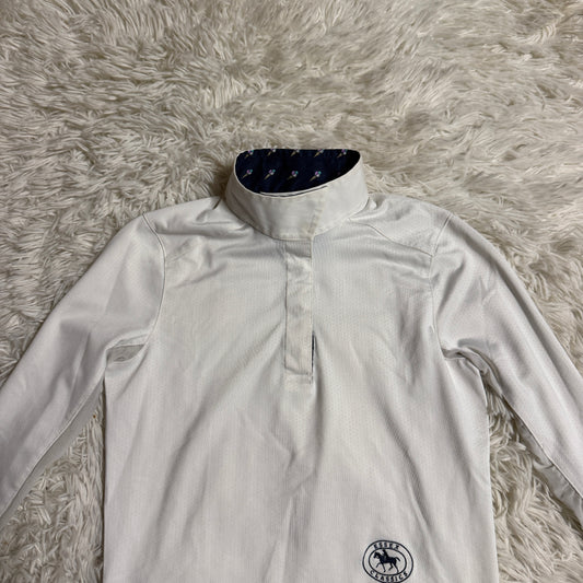 Child’s S White Essex Classics Long Sleeve Horseback Riding Show Shirt