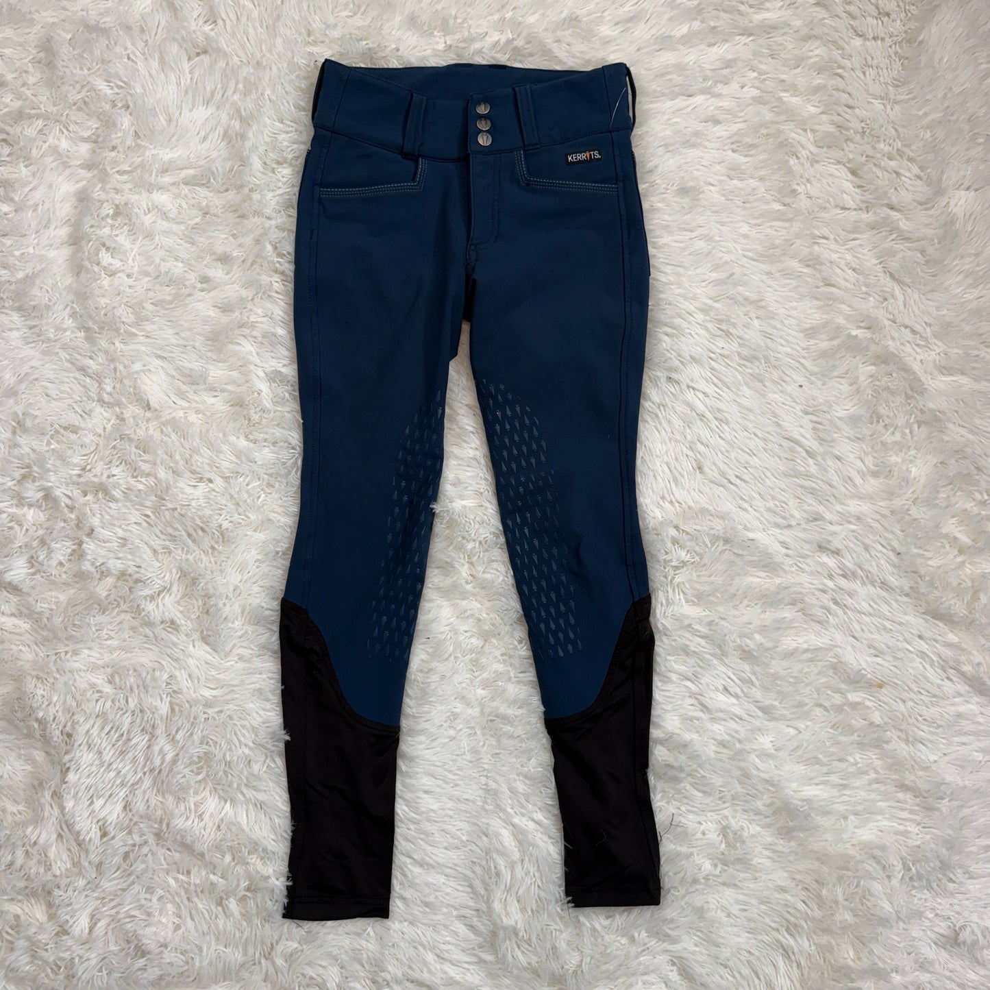 Women’s XS Blue Kerrits Knee Patch Horseback Riding Breeches