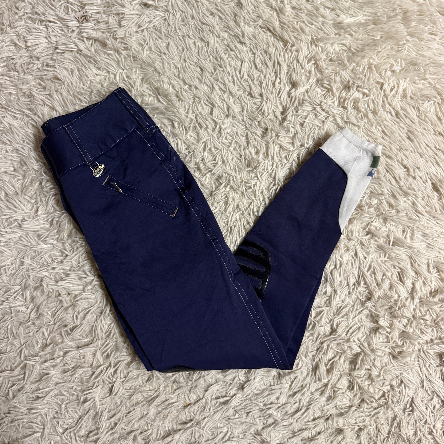 Women’s Size 24R Navy Equine Couture Knee Patch Horseback Riding Breeches