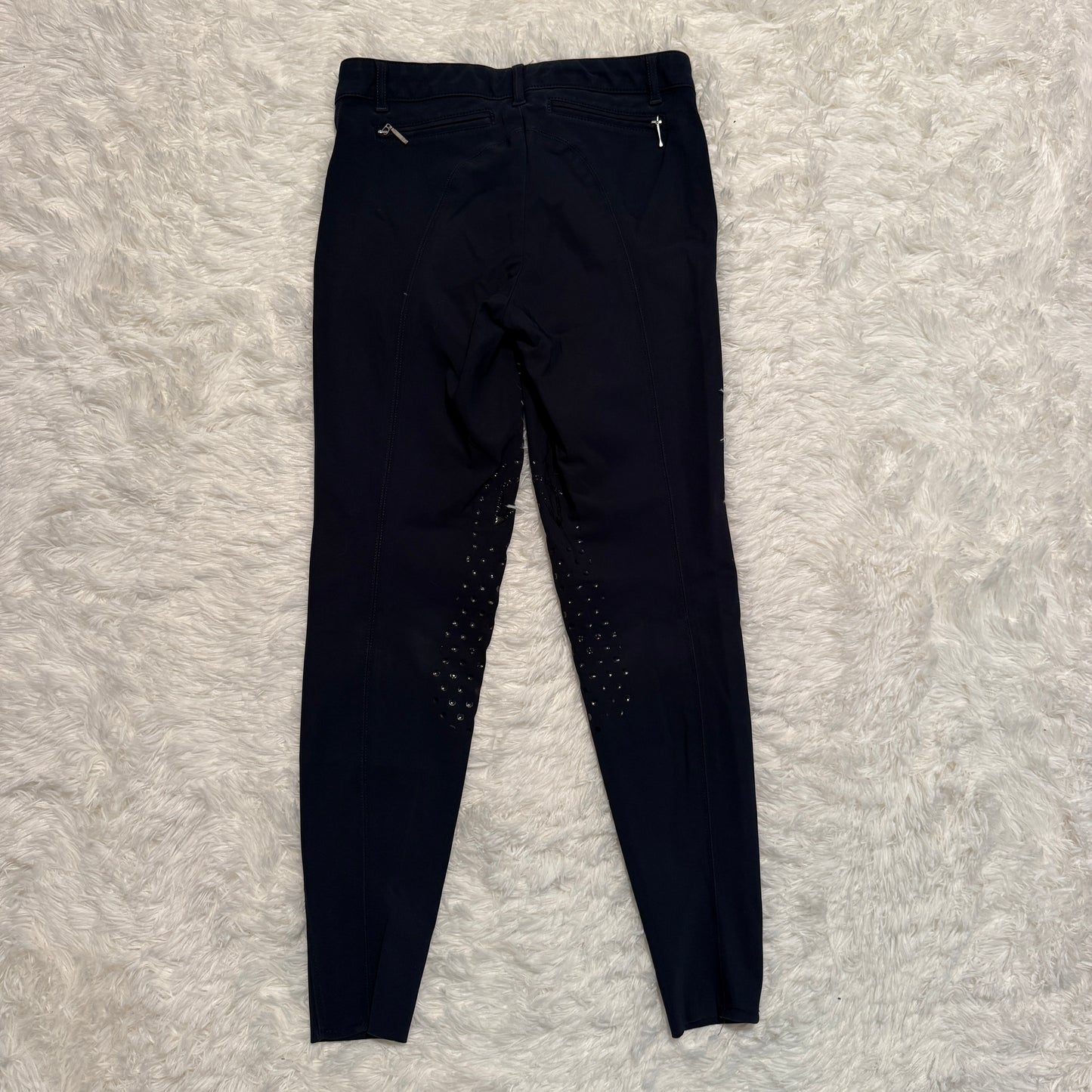 Women’s Size IT40 Navy Ego 7 Knee Patch Horseback Riding Breeches