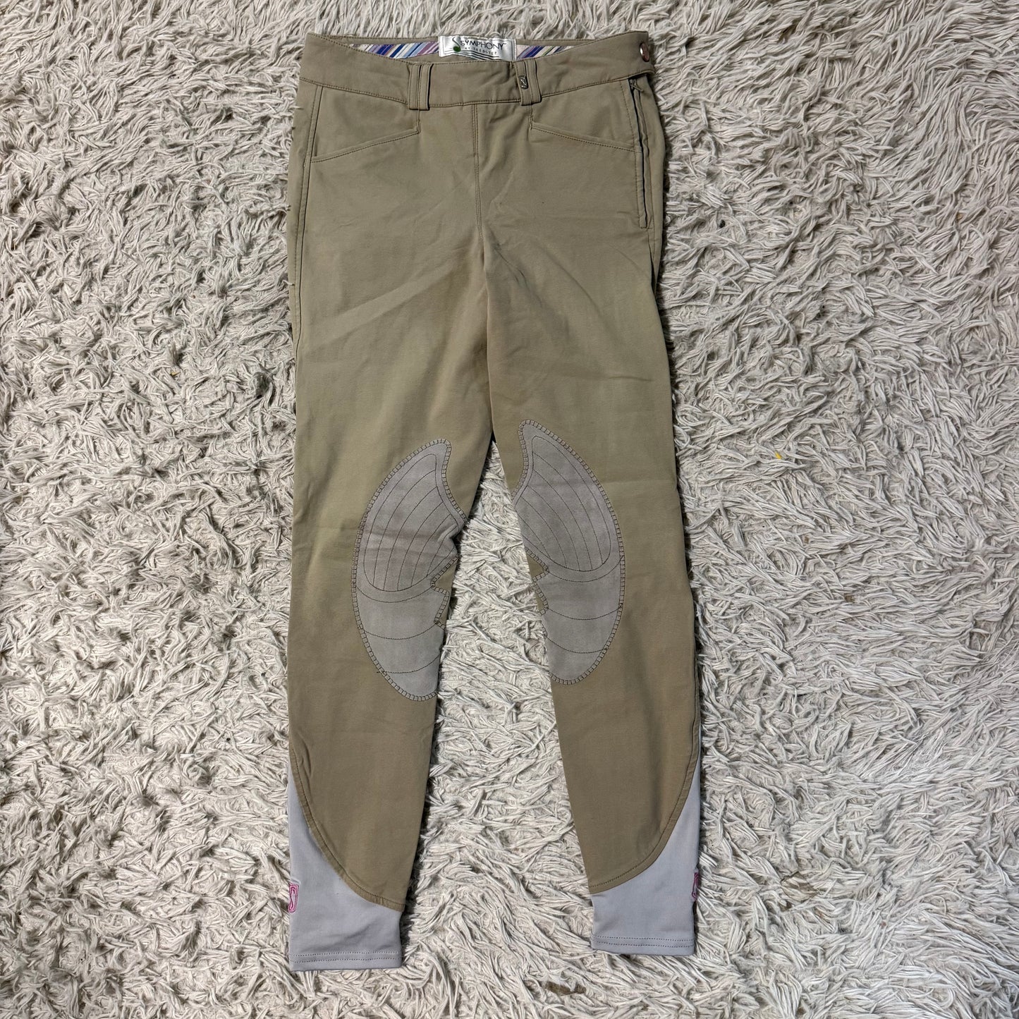 Women’s Size 24R Tan Tredstep Knee Patch Horseback Riding Breeches