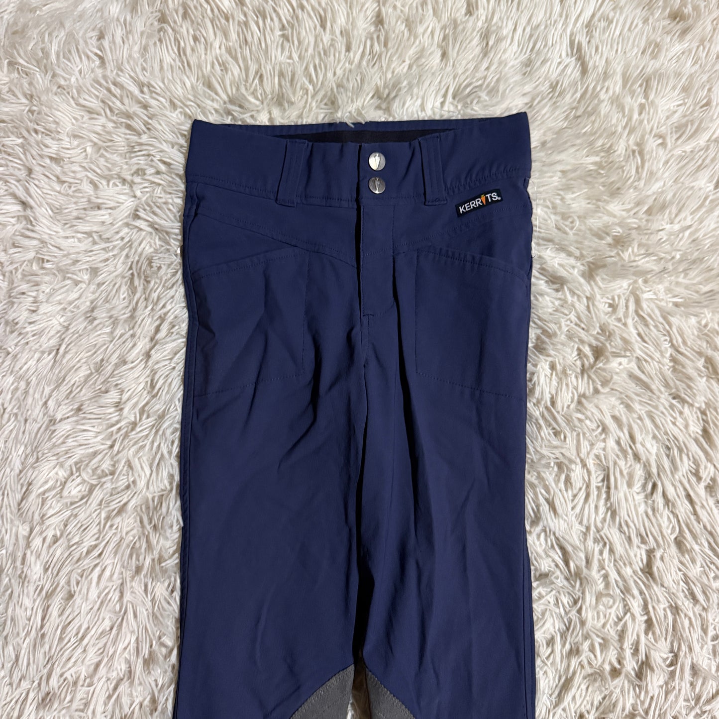 Child’s Medium Navy Kerrits Knee Patch Horseback Riding Breeches
