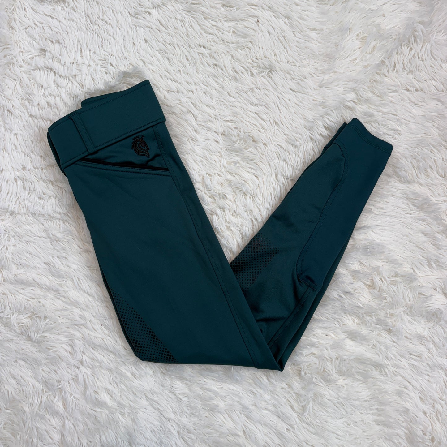 Women’s Size 28R Green Equinavia Full Seat Horseback Riding Breeches