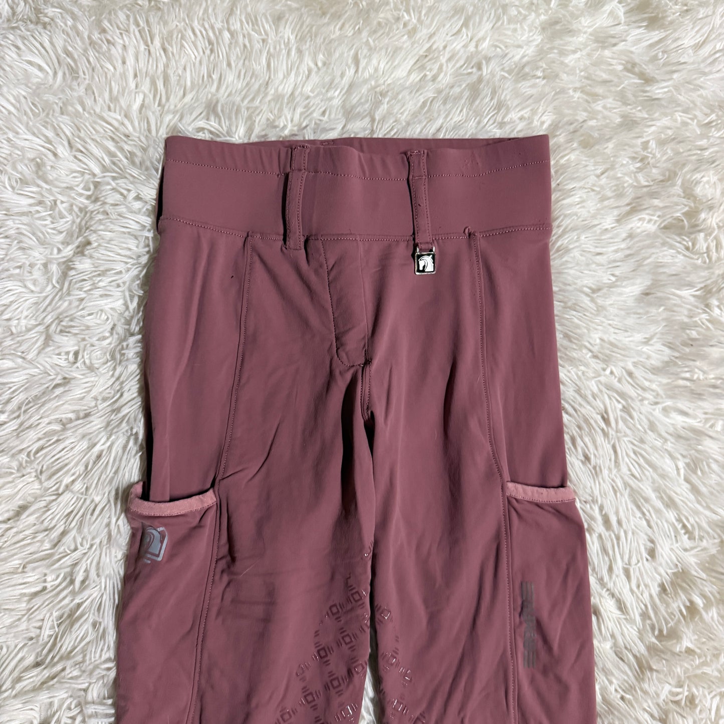 Women’s Size 24R Pink Romfh Knee Patch Horseback Riding Tights