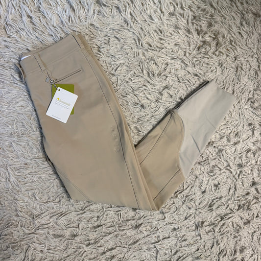 New Tan Samshield Chloe Script Knee Patch Horseback Riding Breeches