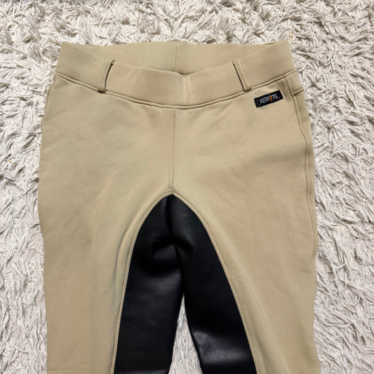 Women’s Large Tan Kerrits Full Seat Horseback Riding Winter Tights Breeches