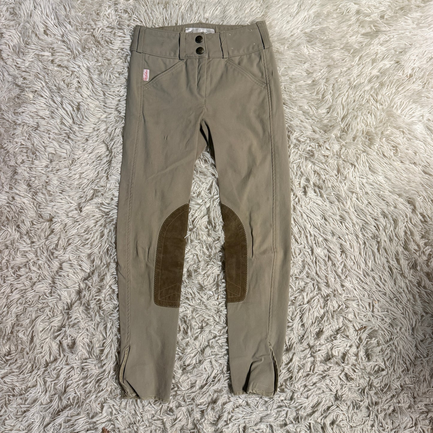Child’s Size 8R Tan Tailored Sportsman Knee Patch Horseback Riding Breeches