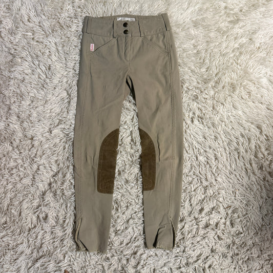 Child’s Size 8R Tan Tailored Sportsman Knee Patch Horseback Riding Breeches