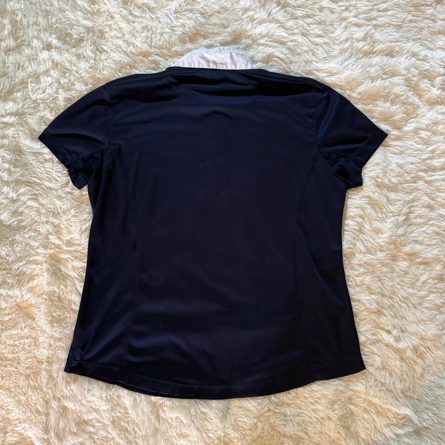 Women’s Size 14 Navy Horze Short Sleeve Horseback Riding Show Shirt