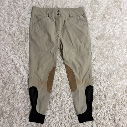 Women’s Size 34R Tan Equinavia Knee Patch Horseback Riding Breeches